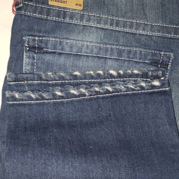 TRUE RELIGION MENS PLAID LINING STRAIGHT JEAN FLAP - Picture 7 of 7